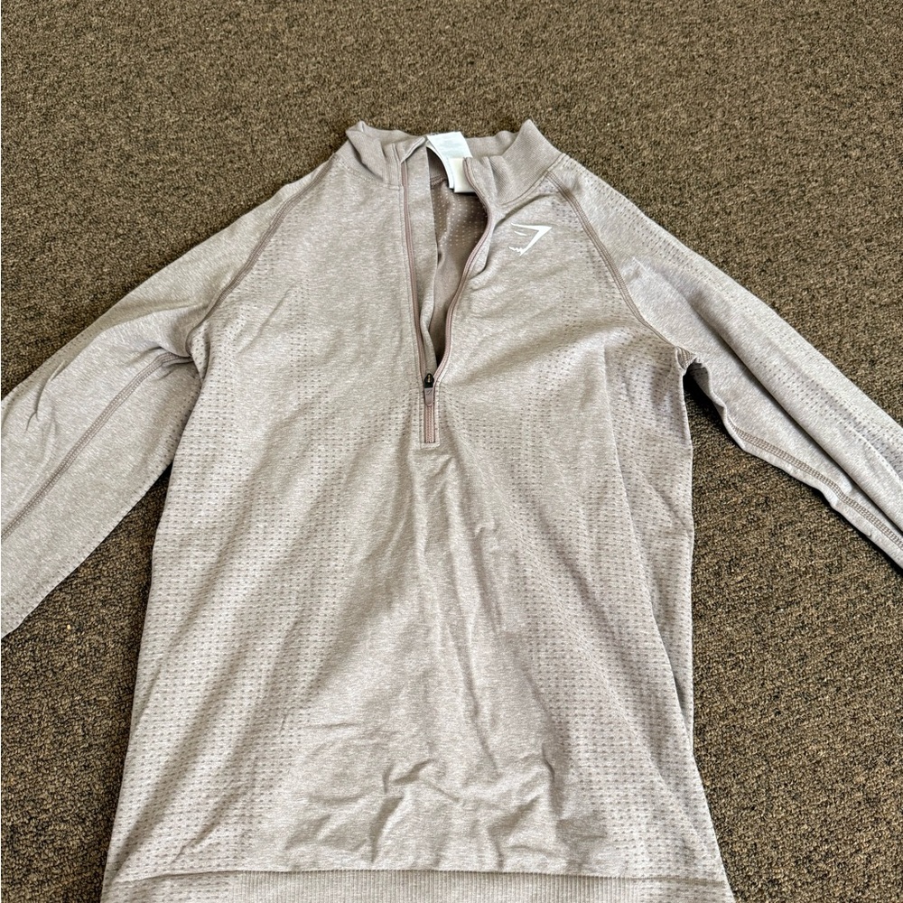 Gymshark Light Gray Zip-Up Jacket